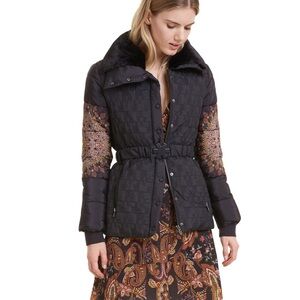 DESIGUAL Padded AGGU Coat with Mandala Sleeves (EUR 44 -L)
